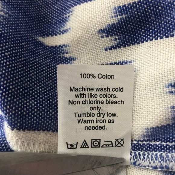 Madewell Balcony Off-the-Shoulder Top in Blue Ikat Print size Extra Small XS - Picture 13 of 15